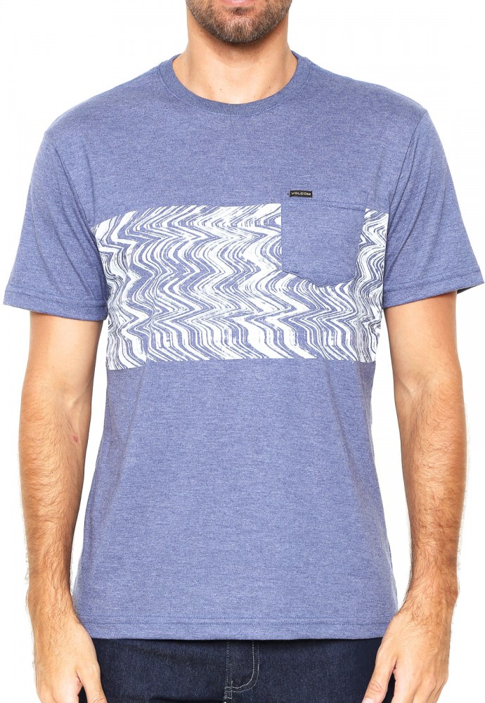 CAMISETA VOLCOM LO FI POCKET - AZUL